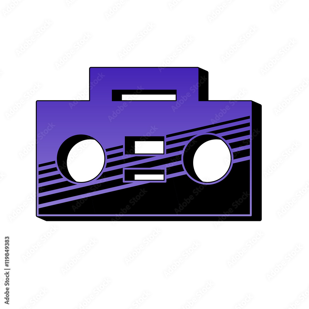 ikona retro lata 80 wektor