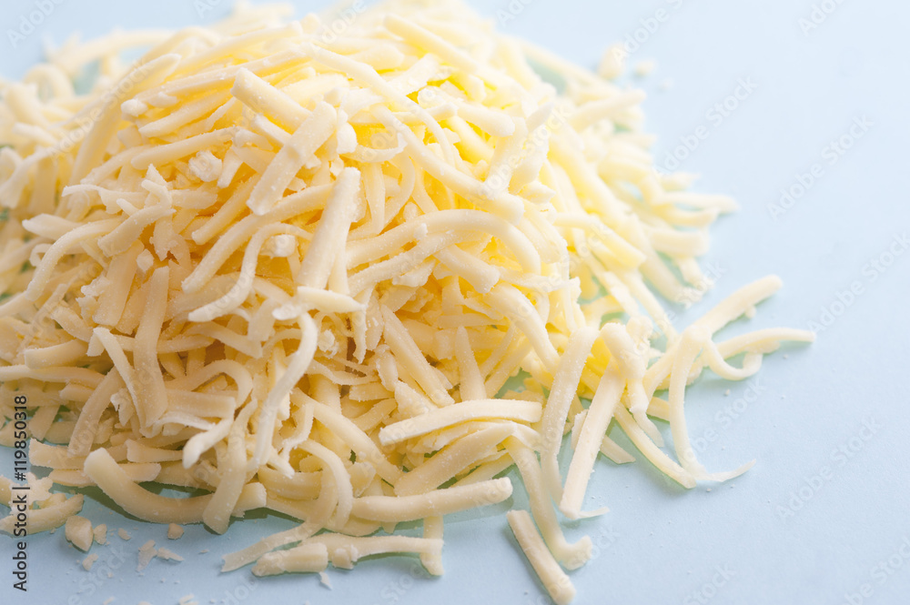 Pile of grated cheese