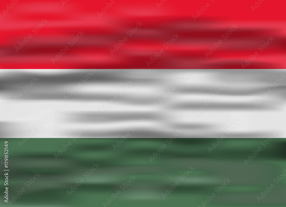 realistic flag hungary