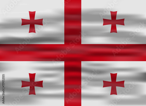 realistic flag georgia