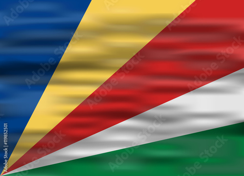 realistic flag seychelles