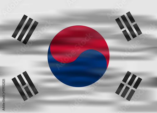 realistic flag south korea