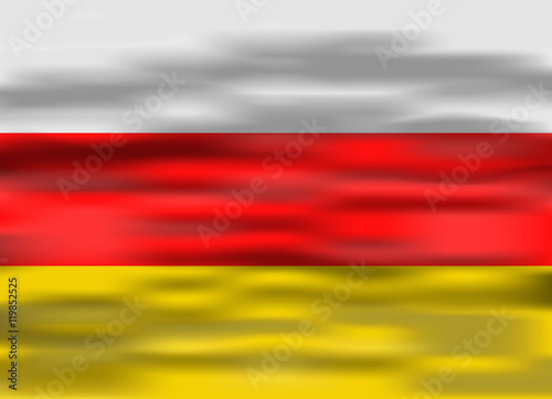 realistic flag south ossetia