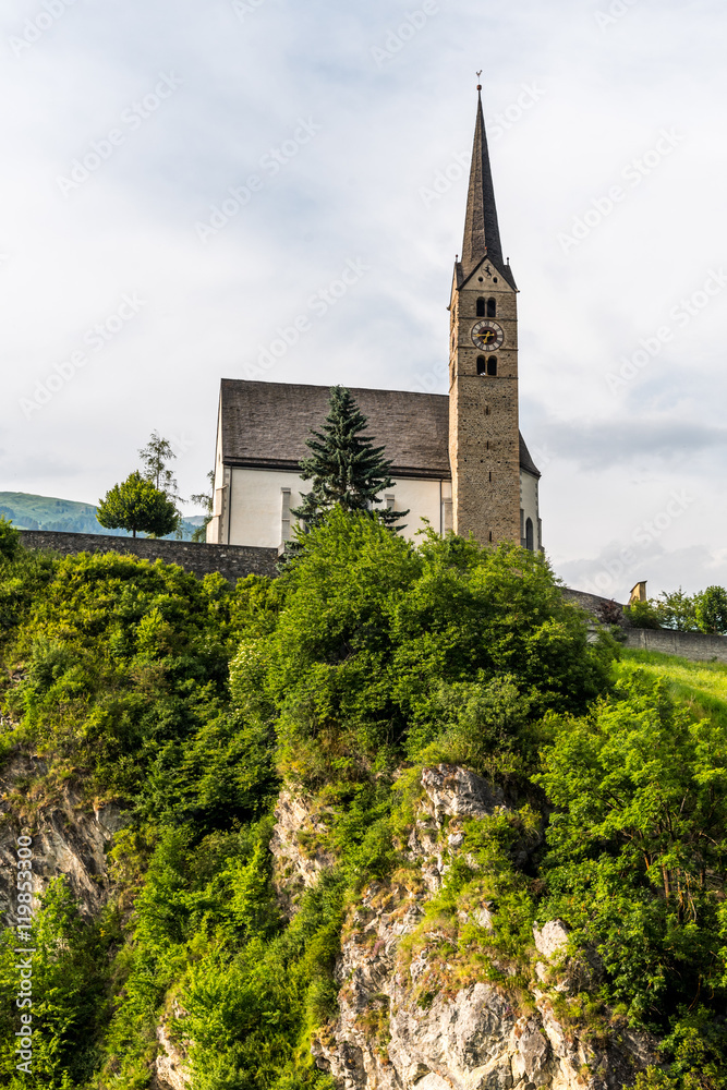 Small church in mountains Alps
