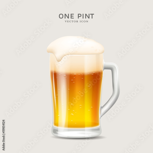 glass of beer - vector illustration or icon