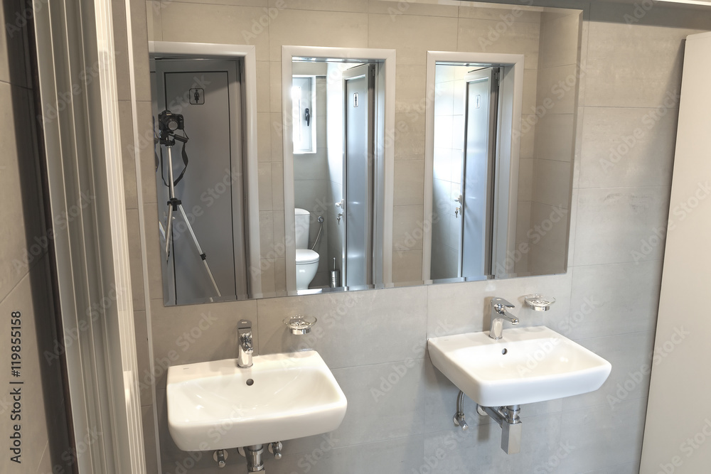 Fototapeta premium Empty modern office - Bathroom