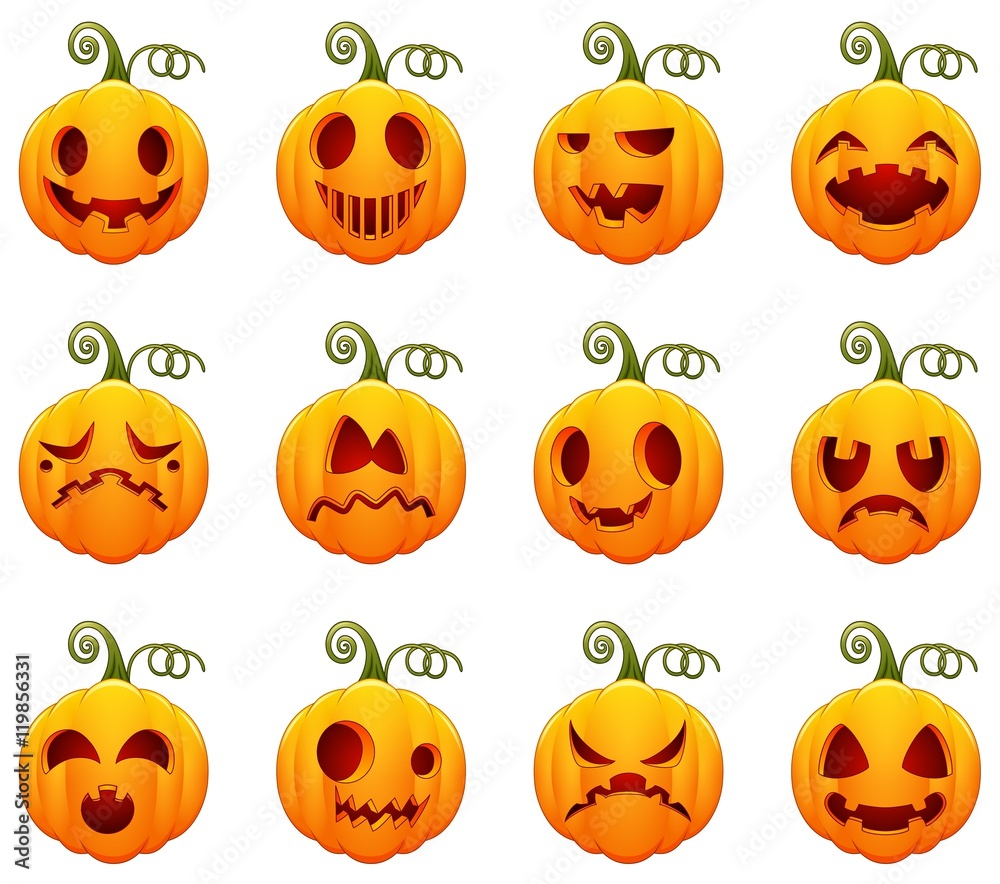 Set of pumpkin for Halloween Set of pumpkin for Halloween
