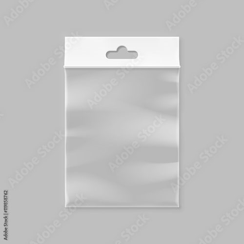 empty transparent zipper bag illustration 