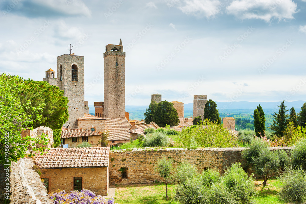 Beautiful view of San Gimignano, Italy