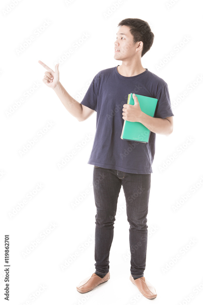 Young man isolated on white. Asian male model Young man isolated on white. Asian male model