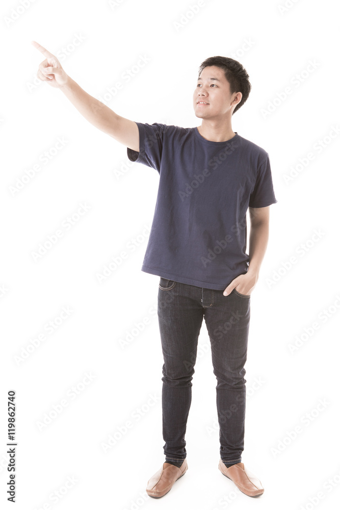Young man isolated on white. Asian male model Young man isolated on white. Asian male model