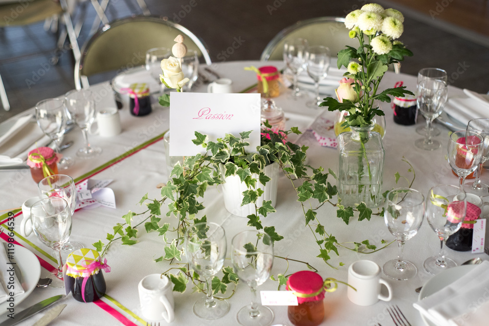 Fototapeta premium Décoration de table, déco de mariage