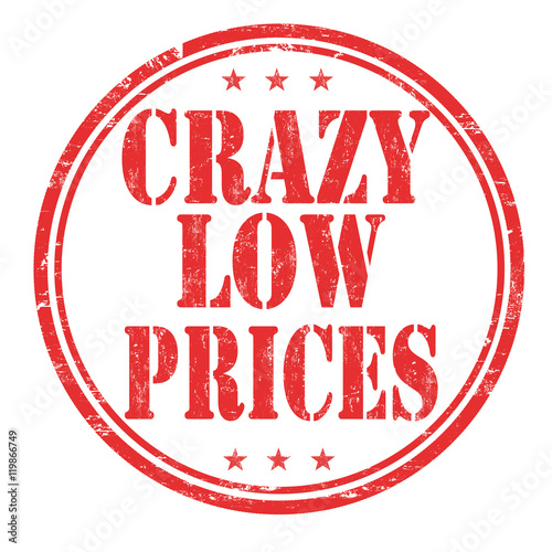 Crazy low prices stamp