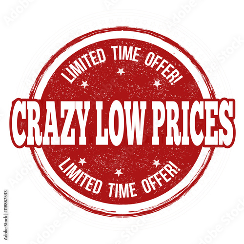 Crazy low prices stamp