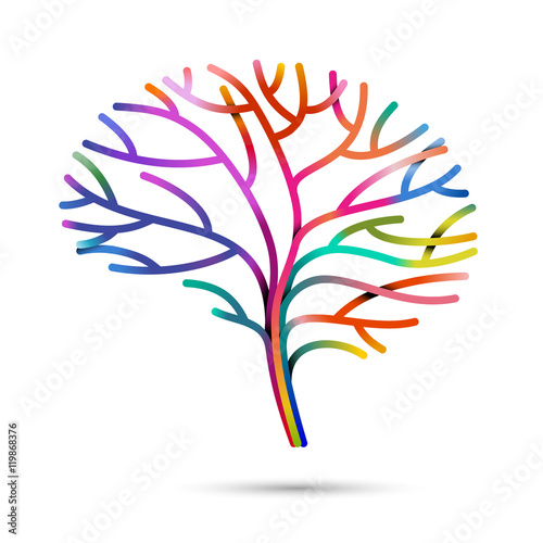 Multicolored brain, eps10 vector