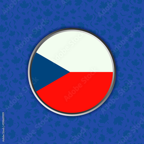 Sign of the Czech Republic on a blue background