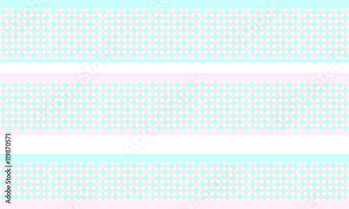 Elegant decorative border made up of polygons clear blue and rose for kids