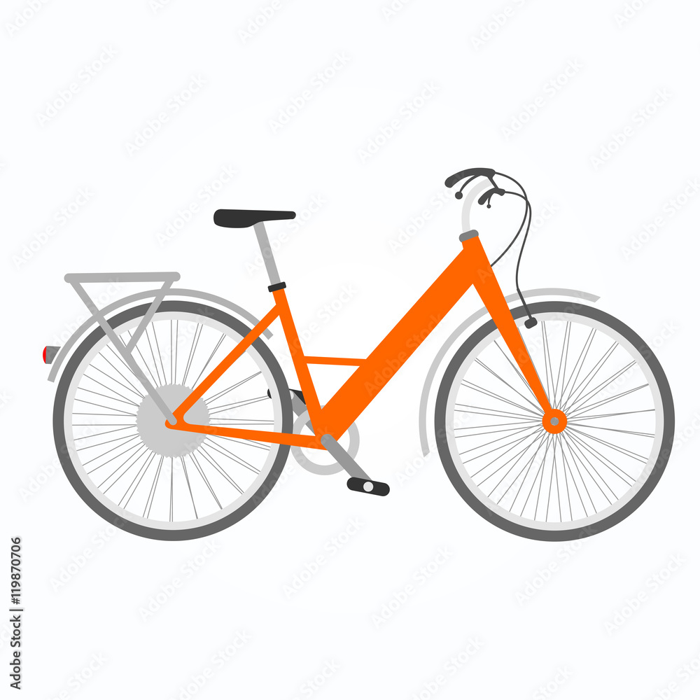 Fototapeta premium Flat Bicycle