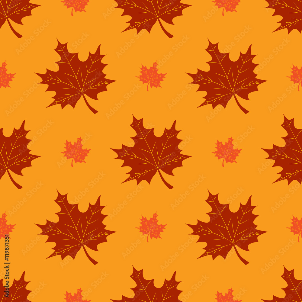 Seamless maple leafs pattern Seamless maple leafs pattern