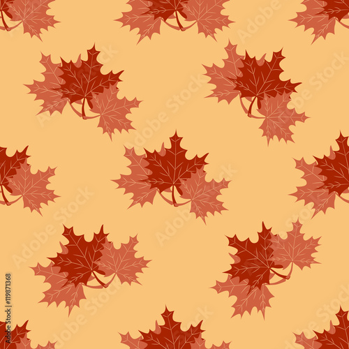 Seamless maple leafs pattern