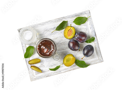 plum jam and fresh plums