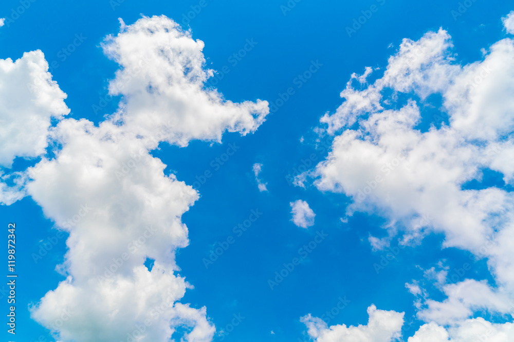Cloud in blue sky .