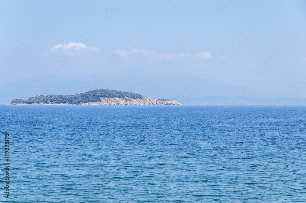 Blue abstract sea horizon background Blue abstract sea horizon background