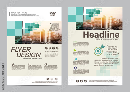Green Brochure Layout design template. Annual Report Flyer Leaflet cover Presentation Modern background. illustration vector in A4 size
