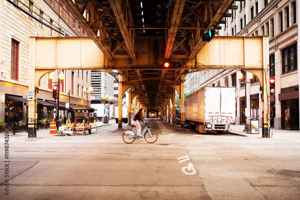 Obraz premium Ulica w Chicago.