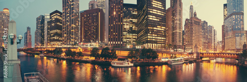 Obraz na plátne Panorama of Chicago, Illinois.