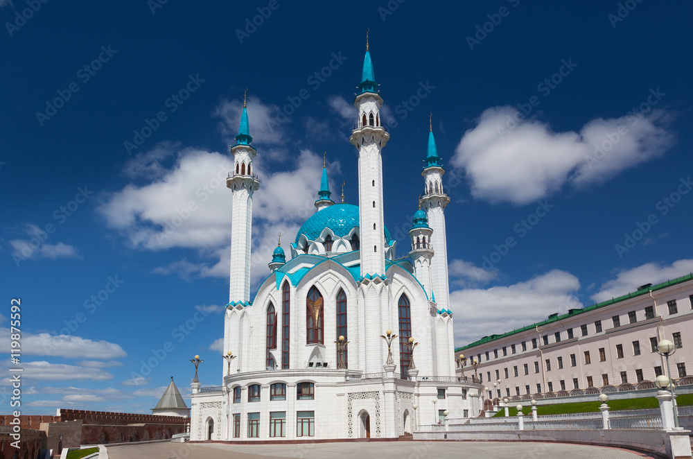 Qol Sharif mosque against the blue sky , Kazan, Russia