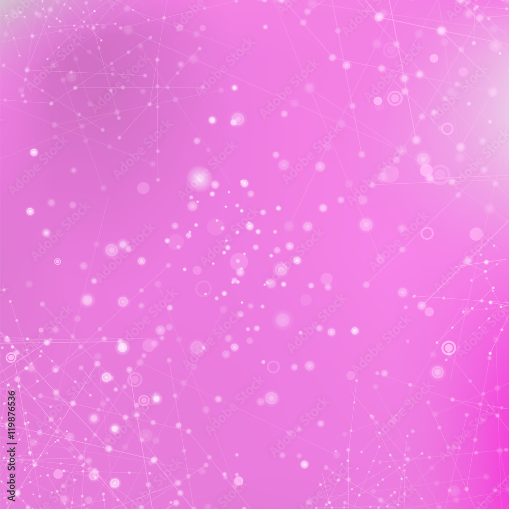 Pink Technology Background with Particle, Molecule Structure. Genetic and Chemical Compounds. Communication Concept. Space and Constellations. Pink Technology Background with Particle, Molecule Structure. Genetic and Chemical Compounds. Communication Concept. Space and Constellations.