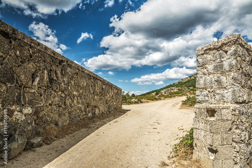 rustic wall in Monte Pisanu