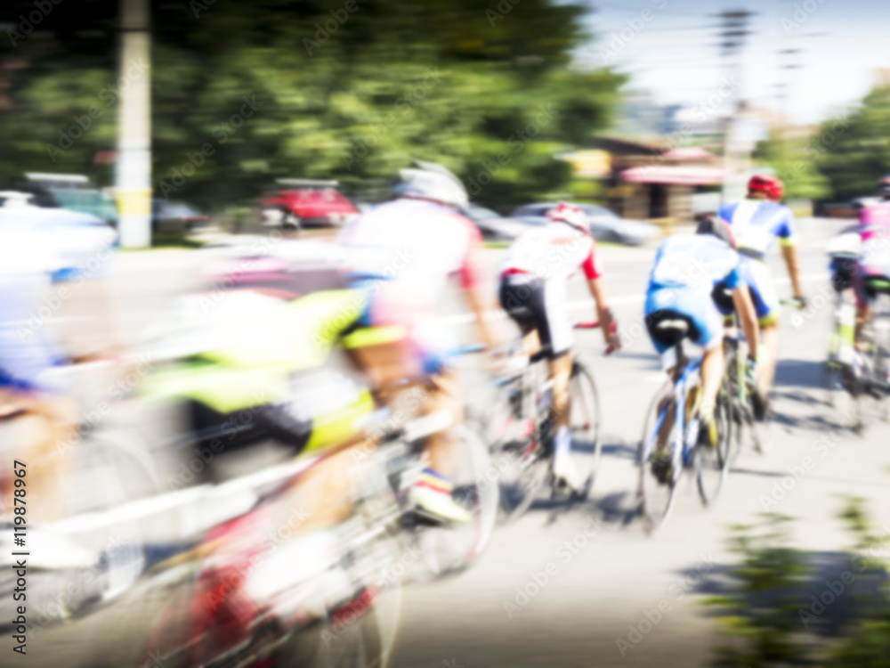 Bicycle Race, blurred background 