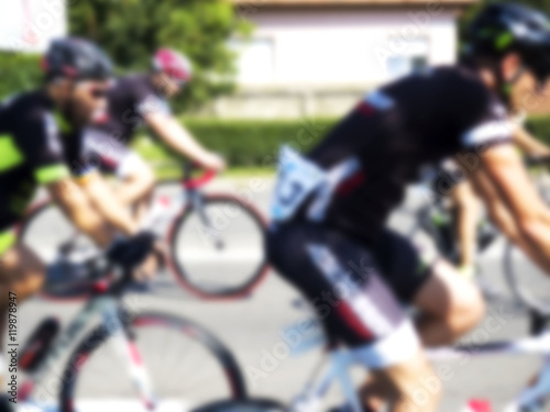 Bicycle Race, blurred background 
