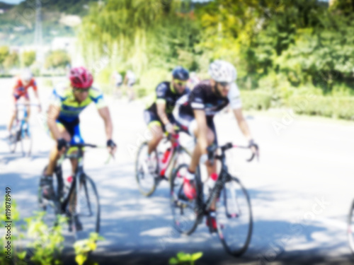 Bicycle Race, blurred background 