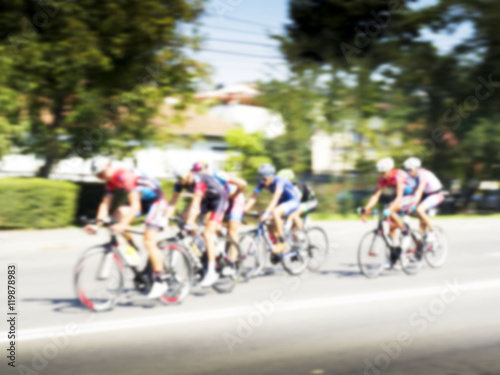 Bicycle Race, blurred background 