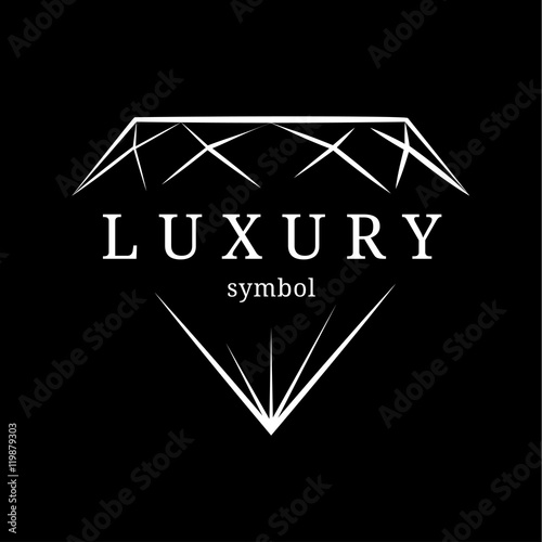luxury diamond gem contour symbol photo