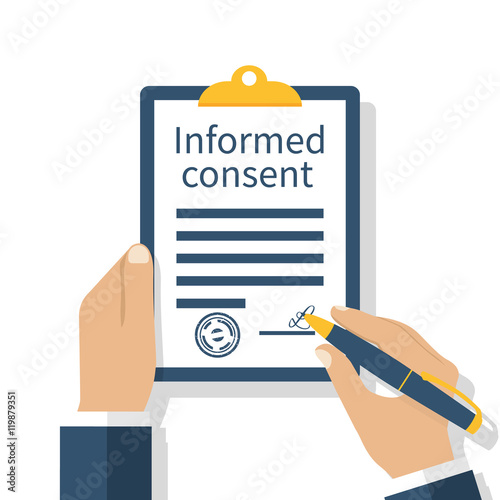 information consent vector photo