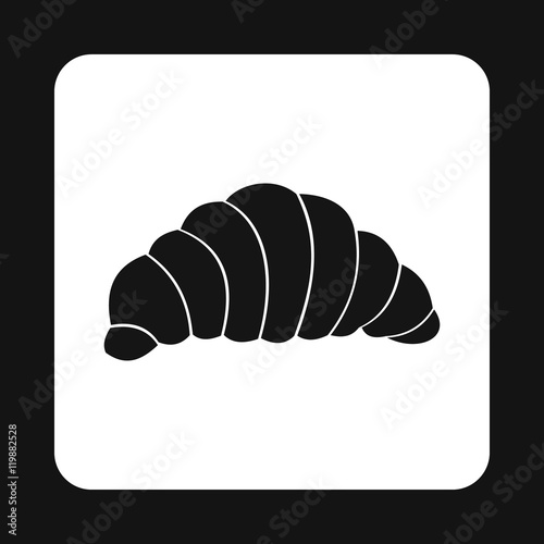 Croissant icon in simple style isolated on white background. Food symbol