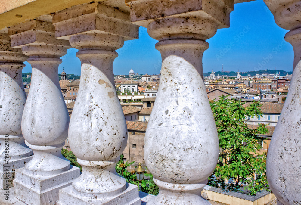 Fototapeta premium Beautiful view of Rome from the Caffarelli terrace - Italy