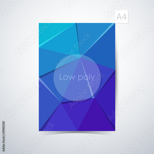 Abstract Polygonal Flyer Cover Graphic Design, Low poly style, A
