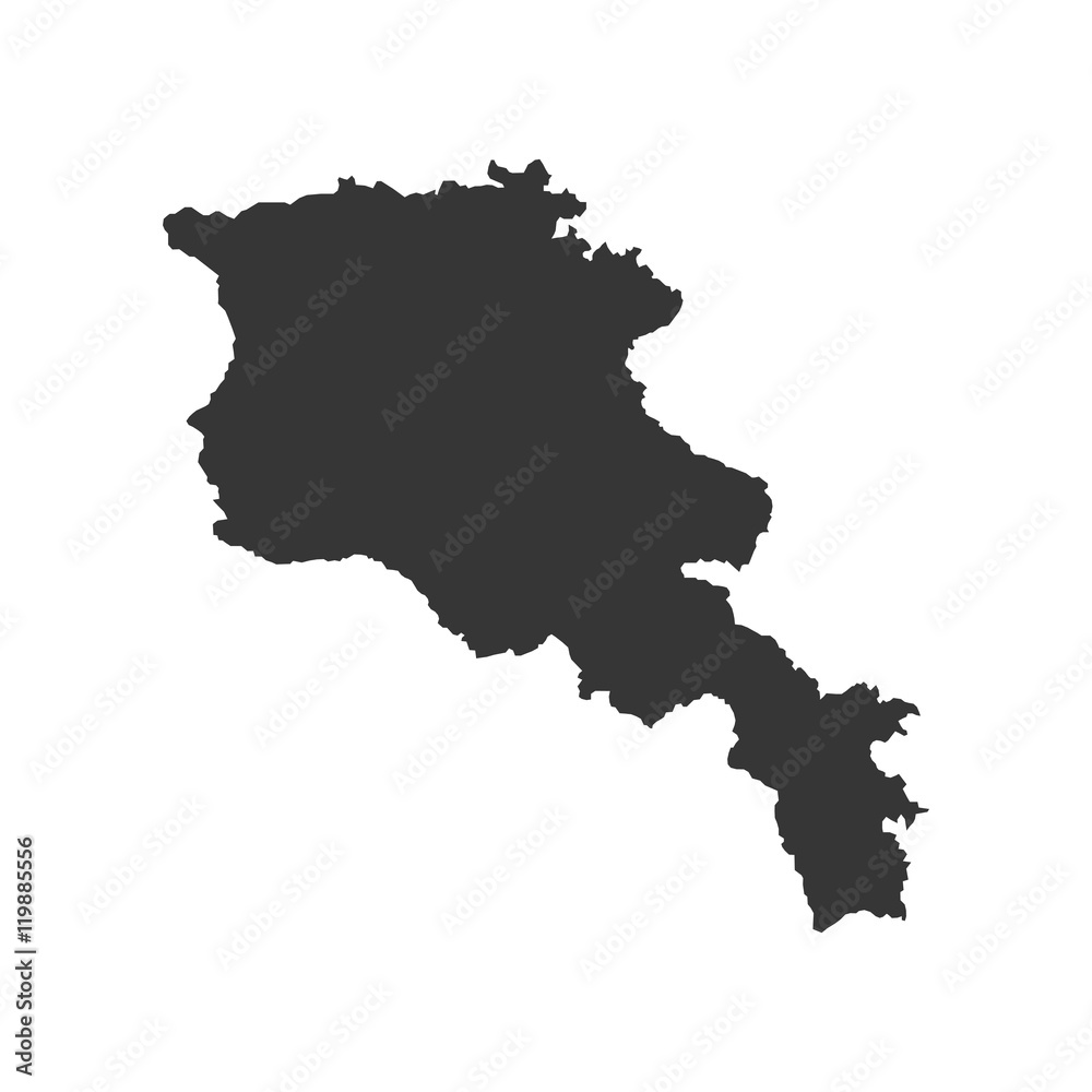 Armenia map silhouette illustration