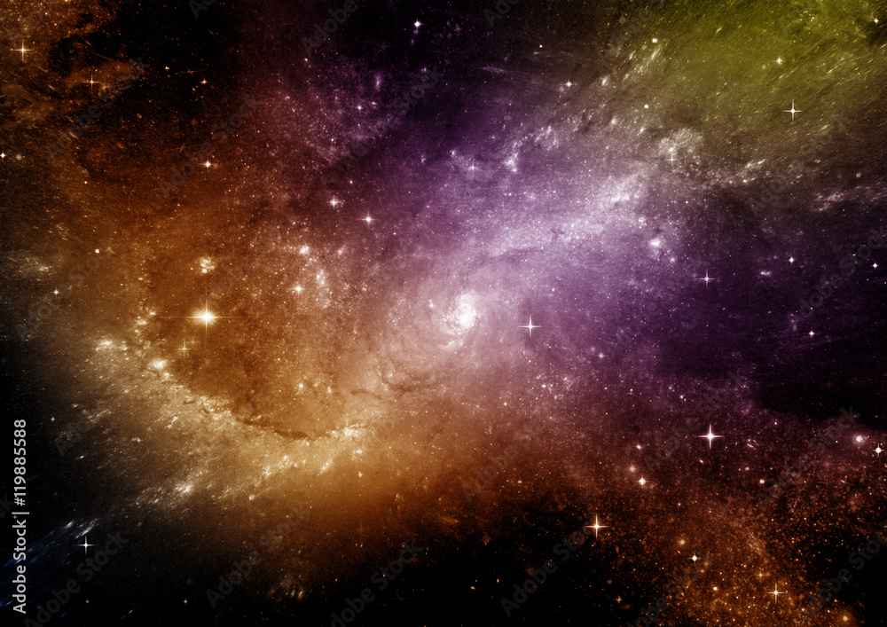 Naklejka premium galaxy in a free space