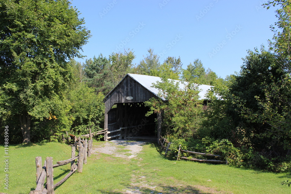 McVetty-McKenzie Covered Bridge in Lingwick. Quebec
1893 McVetty-McKenzie Covered Bridge in Lingwick. Quebec
1893
