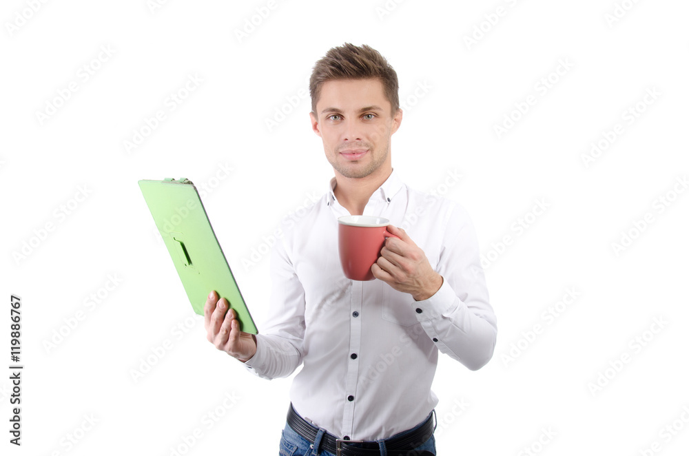 A young attractive guy. Smile, coffee, internet access. A young attractive guy. Smile, coffee, internet access.