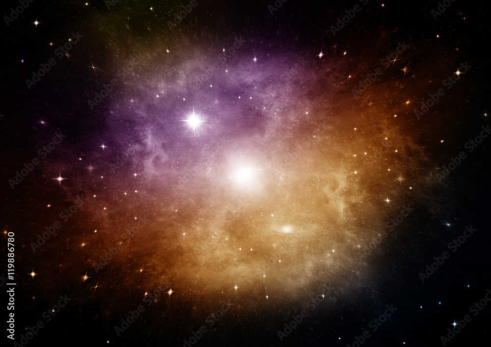 galaxy in a free space