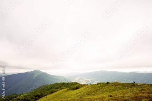 Bieszczady mountains in south-east Poland  Polonina Wetlinska  Polonina Carynska.