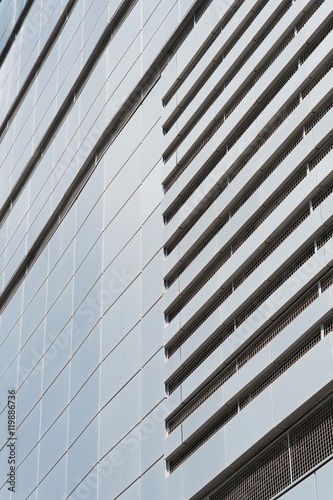 Modern facade of composite panels