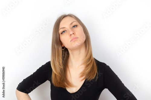 Haughty young woman 